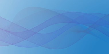 Soyut Işık Parçacıkları Dalgası. Lacivert arkaplandaki mor ve mavi noktalar ve çizgiler. Farklı geometrik desenlere sahip soyut renkli bir arkaplan. Modern çağda canlı dijital dalga biçimleri.