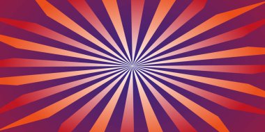 Kırmızı turuncu lavanta patlaması. Beyaz güneş ışınlı kırmızı turuncu arka plan. Yıldız patlaması deseni. Güneş ışığıyla soyut ultra kırmızı doku. Pembe retro çizgili arkaplan.