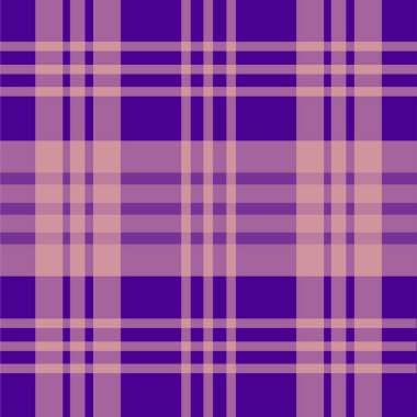 Mor ve pembe tonlarda kusursuz ekoseli desenler kumaş, tekstil, dijital arka plan ve modern tasarımlar için mükemmel. Bu tartan deseni moda, ambalaj kağıdı..