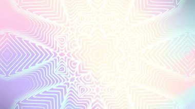 Mandala Sanatı, Renkli İslami Süsleme, Zarif Yuvarlak Desen