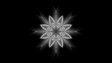 Kalın geleneksel süs, siyah beyaz mandala, karmaşık İslami desen