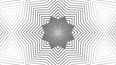 Modern siyah ve beyaz mandala çizimi, son derece karmaşık geometrik tasarım, kutsal ruhani sanat eseri, dekoratif çiçek simetrisi, minimalist ama ayrıntılı motif