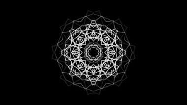 Detaylı siyah-beyaz mandala çizimi, süslemeli kutsal çiçek deseni, geometrik simetrik el çizimi sanat, bohem etnik motif, manevi ifade dengesi