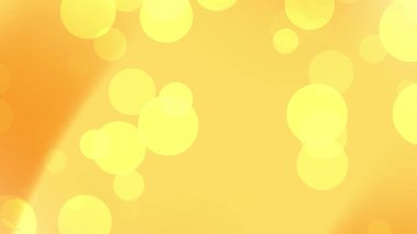 Yüzen parçacıklarla soyut sıcak sarı arkaplan, yumuşak parıldayan hareket, zarif görseller, sunumlar ve dijital tasarımlar için mükemmel.