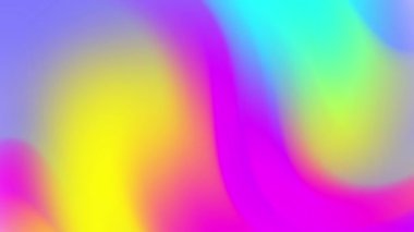 Pürüzsüz Hareket Döngüsü ile Parlak Magenta Cyan Sarı Gradyan Akışı