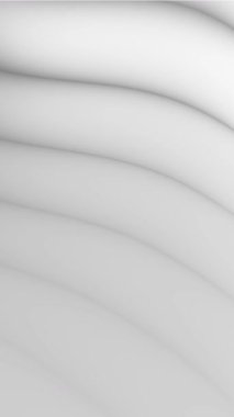 Yumuşak ipeksi akışkan ışık dalgalarıyla dikey beyaz arkaplan