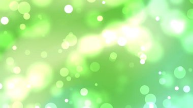 Beyaz ve sarı daireli bulanık yeşil arkaplan, soyut tasarımlar, arka planlar, sunumlar ve dijital sanat projeleri için uygun.