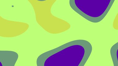 Özgeçmiş, web grafikleri ve sanat projeleri için uygun yeşil, sarı ve mor renkli soyut sıvı şekiller..