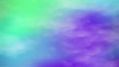 Bulanık yeşil, mor renkte bir arkaplanda duman tabakası. Soyut tasarımlar, konsept sanat veya gerçeküstü sanatsal projeler için uygundur..