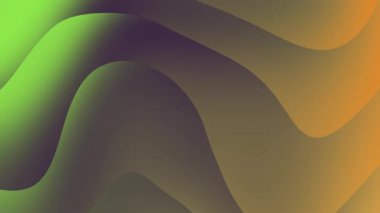 Yeşil ve turuncu gradyan dalgalı soyut bir arkaplan. Tasarım projeleri, sunumlar, web sitesi geçmişleri ve dijital sanat eserleri için uygundur.