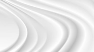 Soyut kırışıklıklar beyaz ipek kumaş kumaş dalgası ışık ve gölgeyle örtüşüyor. Beyaz ve gri arkaplan. Web tasarımı için kopyalama alanı. vektör illüstrasyonu