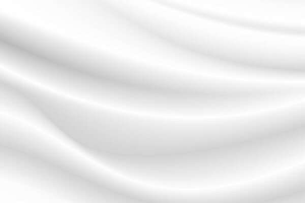 Abstract wrinkles white silk cloth fabric wave overlapping with light and shadow. white and gray texture background. copy space for web design. vector illustration