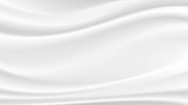 Abstract wrinkles white silk cloth fabric wave overlapping with light and shadow. white and gray texture background. copy space for web design. vector illustration