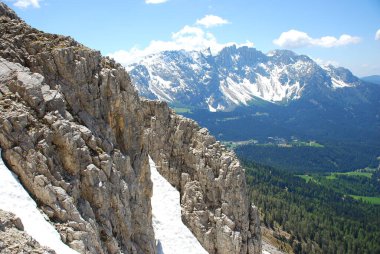 Görkemli dolomit manzarasının manzarası - İtalya