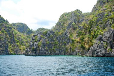 Coron Körfezi 'nin güzel manzarası - Filipinler, Coron Adası