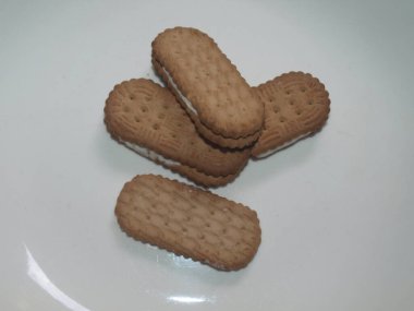 Ortasında şeker olan atıştırmalıklar.