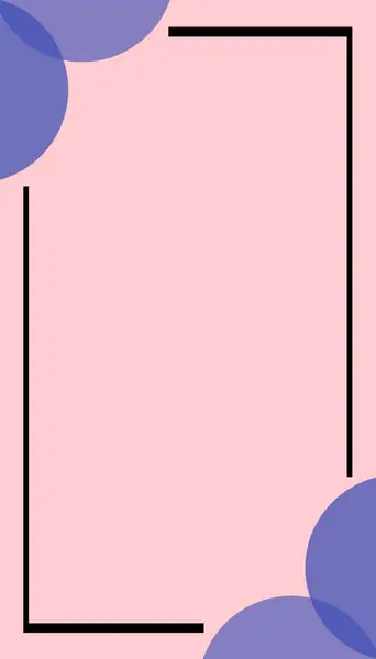 Sağ alt köşedeki iki dairenin çerçevesi ve dekorasyonuyla pembe arkaplan