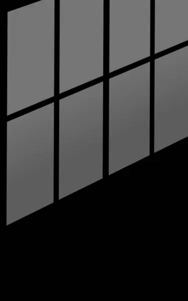 Karanlık bir yerde ışığa maruz kalan pencere gölgesinin gösterimi