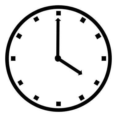 Örneksel saatin bembeyaz hali, saat 4 'ü gösteriyor.