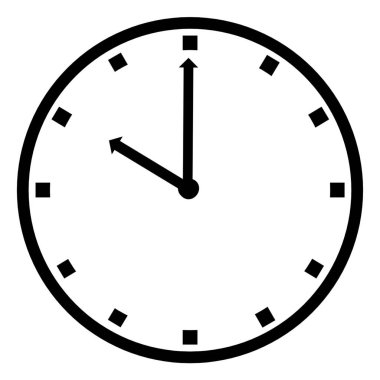 Örneksel saatin bembeyaz hali, saat 10: 00 'u gösteriyor.