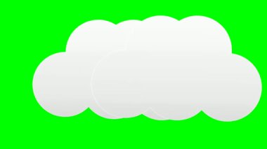 Güneşi açığa çıkarmak için sağa sola hareket eden iki bulutun çizimi