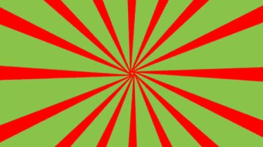 Kırmızı çizgiler ortada ve yeşil zemin üzerinde sağa doğru dönüyor.