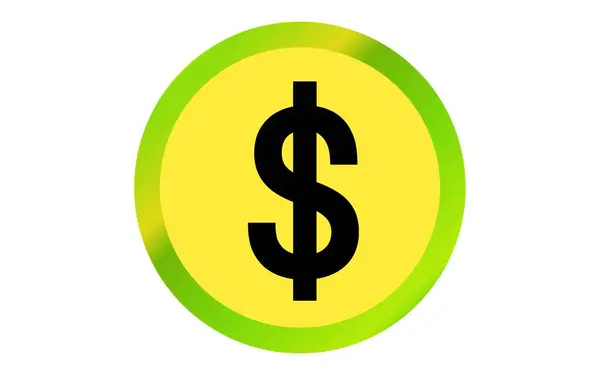 Beyaz arkaplanı olan bir doların resmi