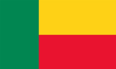 Benin Ulusal Bayrağının Görünümü