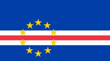Cabo Verde Ulusal Bayrağının Görünümü