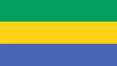 Gabon Ulusal Bayrağının Görünümü