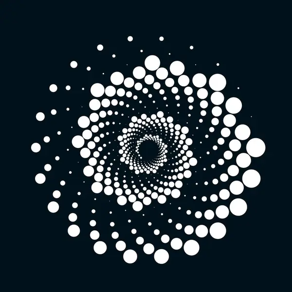 Beyaz renk noktalı spiral girdap