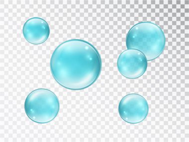 Mavi kolajen damlası şeffaf arkaplanda izole edildi