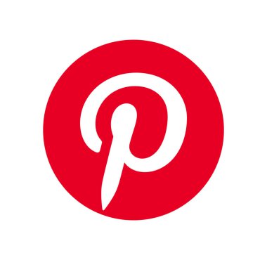 Pintreast logo simgesi izole edildi