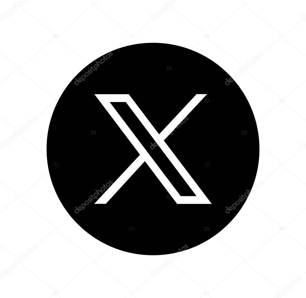 X logo icon isolated