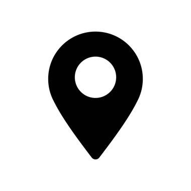  Konum veya harita pin vektörü simgesi