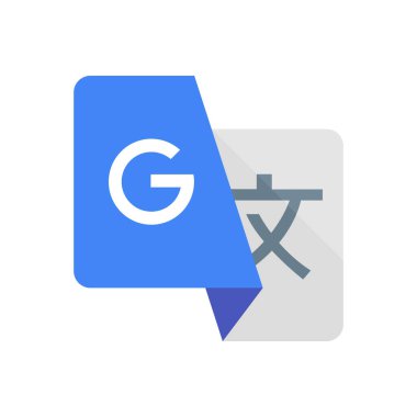 Google çeviri logo tasarımı izole edildi