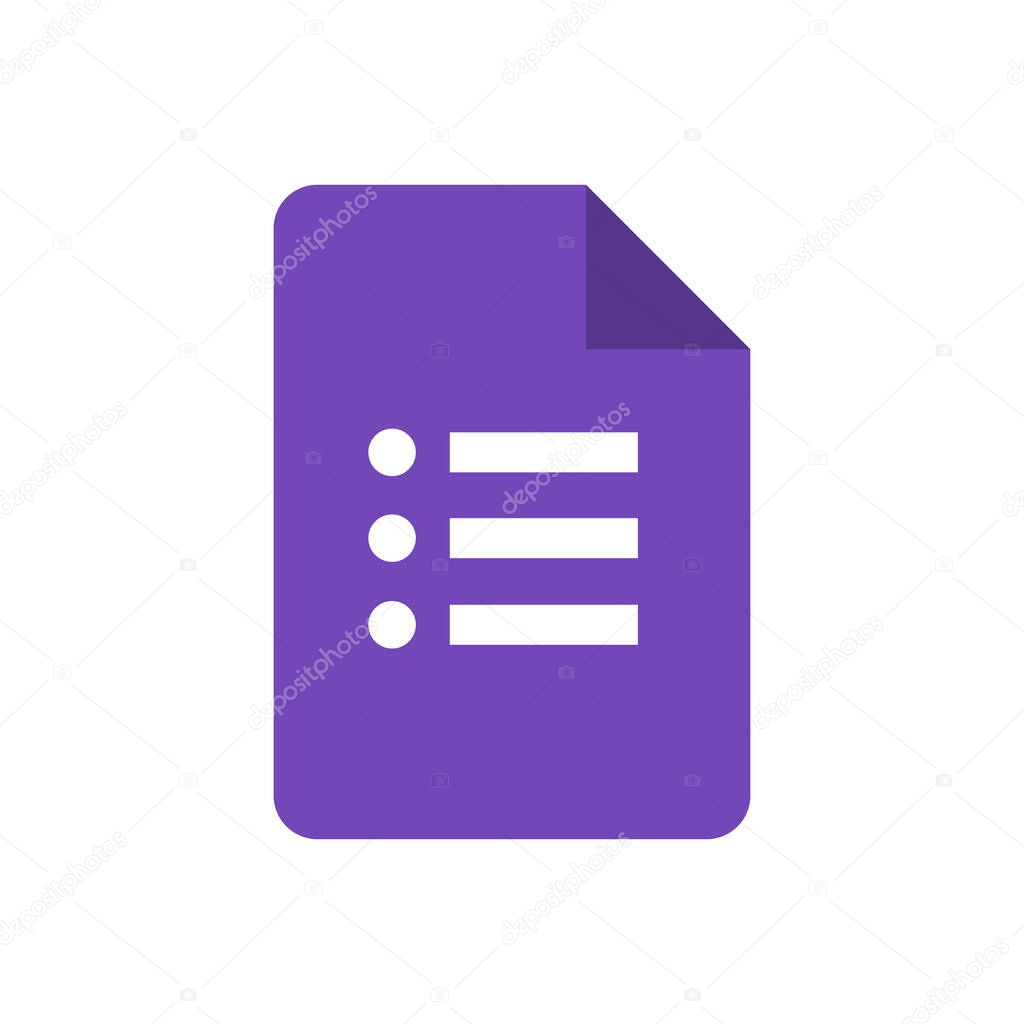 Google forms logo design isolated