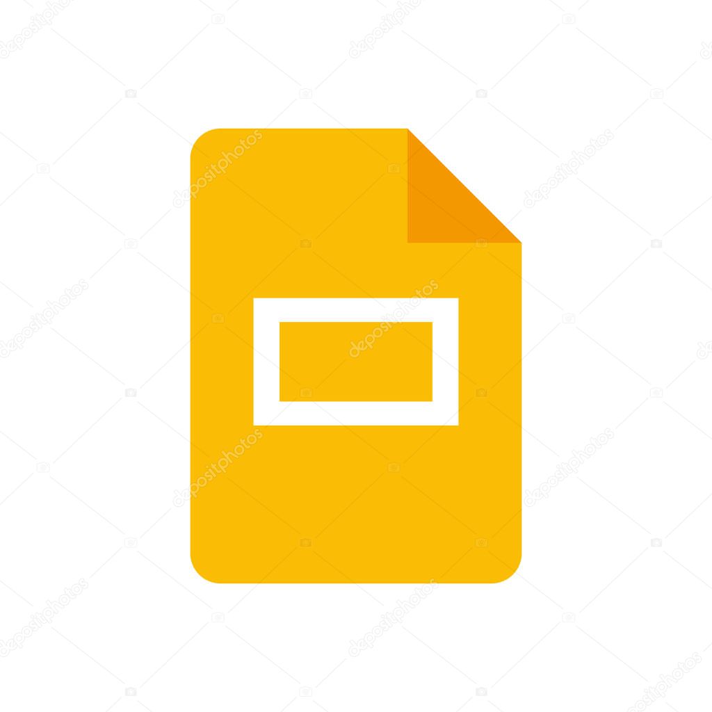 Google Slides logo design isolated