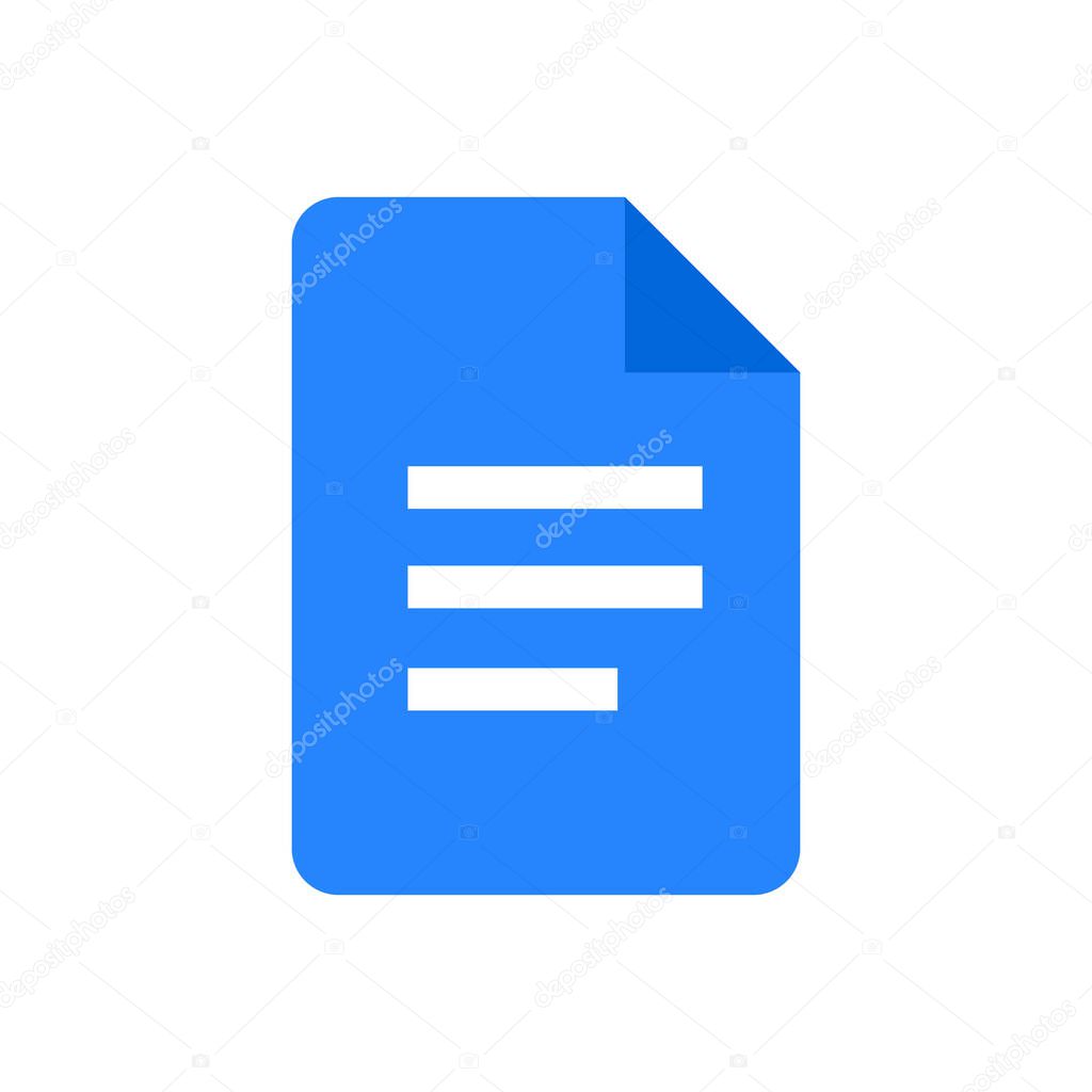 Google Docs logo isolated