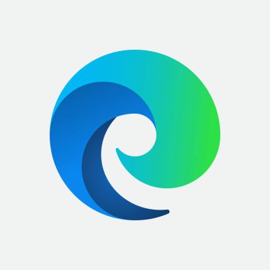 Microsoft kenar tarayıcı simgesi. İnternet tarayıcı simgesi 