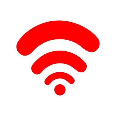 Karı simgesi. Beyaz arkaplanda izole edilmiş ücretsiz wifi işareti.