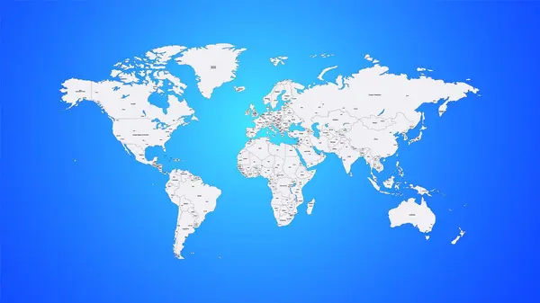 Dünya Haritası izole edildi. Vektör illüstrasyonu