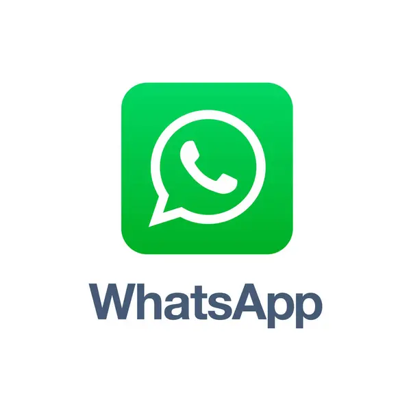 Beyaz arkaplanda Whatsapp simgesi.