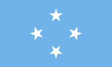  Mikronezya Ulusal Bayrağının İllüstrasyonu