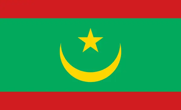  Moritanya Ulusal Bayrağının Görünümü