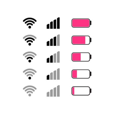 Wifi, Sinyal ve Batarya Simgeleri izole edildi. 