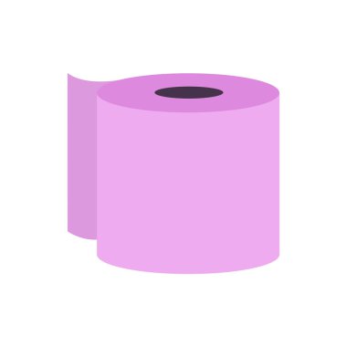 Pembe tuvalet kağıdı rulosu izole edildi.