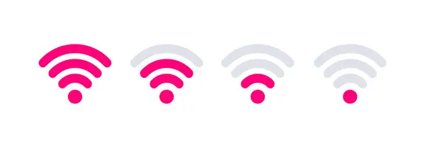 Wifi Sinyal Gücü Göstergesi. Vektör İllüzyonu