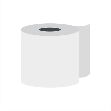 White Toilet Paper Roll isolated.vector illustration clipart