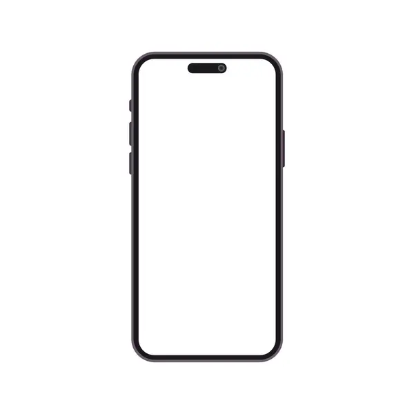 Gerçekçi ön görünüm akıllı telefon modeli